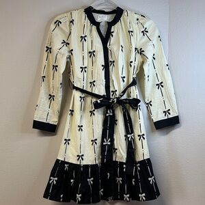 Shop The Mint Elodie Cream Bow Print Girls Size 12/14 EUC